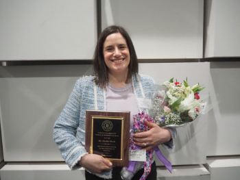 Dr. Rachel Davis with Women's Recognition Award - Town of Brookhaven 2025